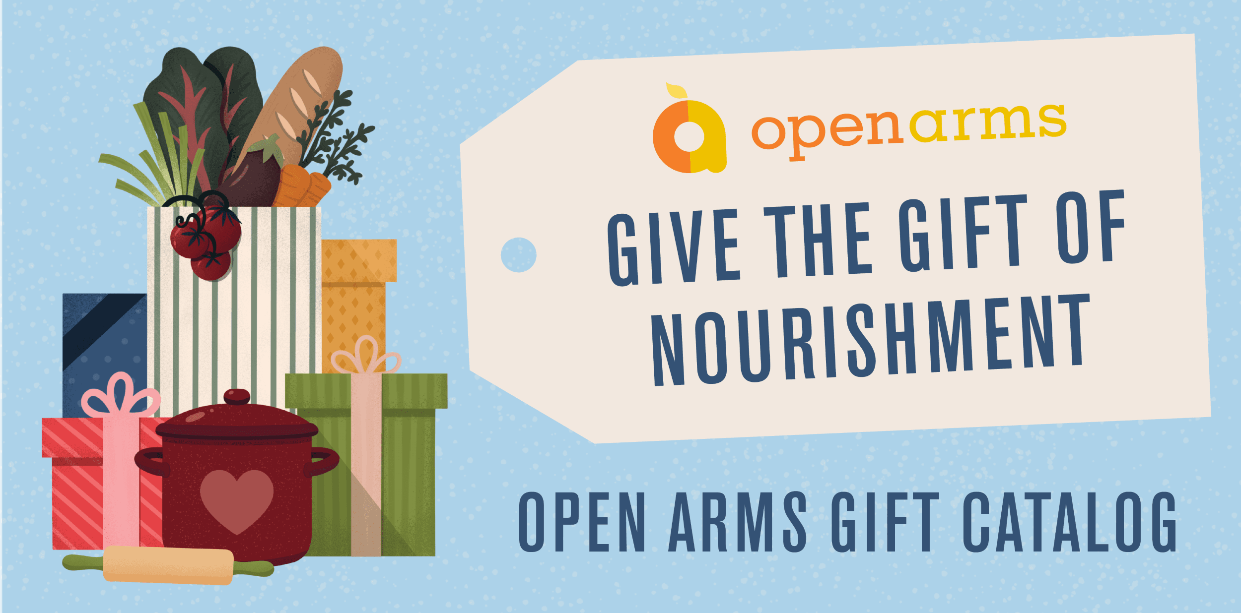 Open Arms gift catalog graphic